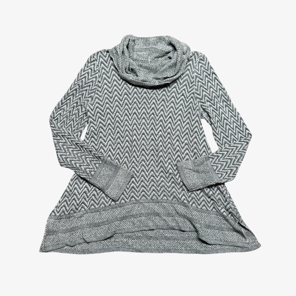 Eight Eight Eight Chevron Cowl Neck Sweater L - Picture 1 of 7